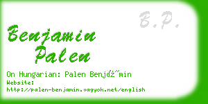 benjamin palen business card